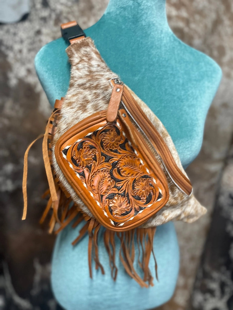 Tooled leather fanny pack new arrivals